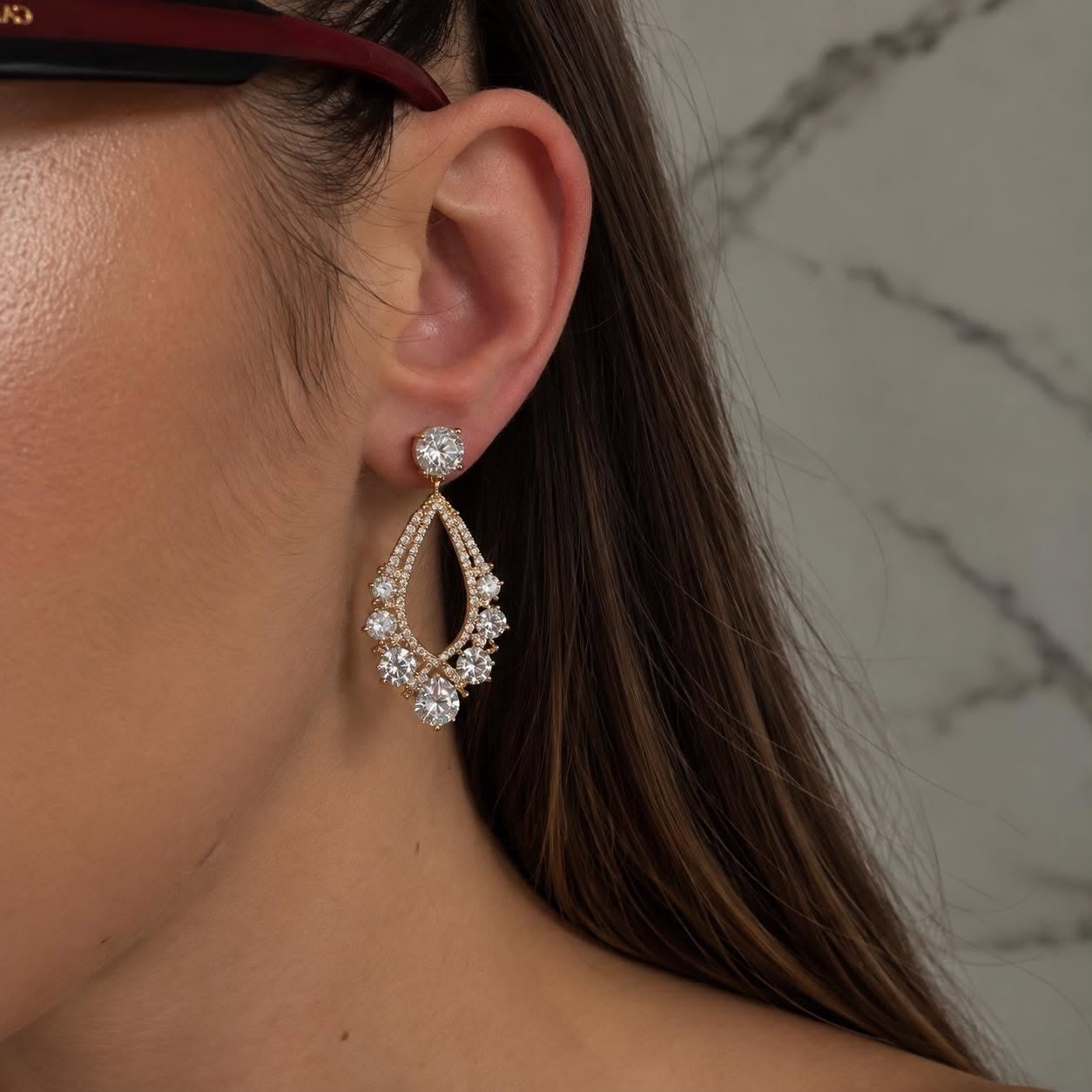 Kolczyki Royal Teardrop - obrazek 2
