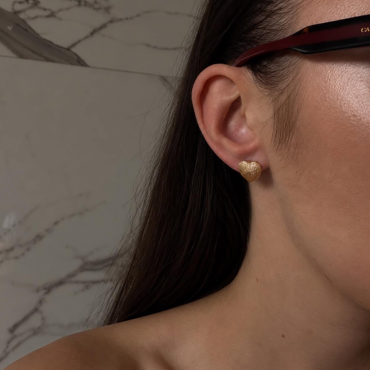 Kolczyki Rose Gold Heart - obrazek 2